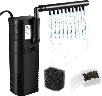 GOLDEN TULIP 450L/h Aquarium Innenfilter 6W Aquarium Pumpe für Aquarium bis 60 Liter Filter