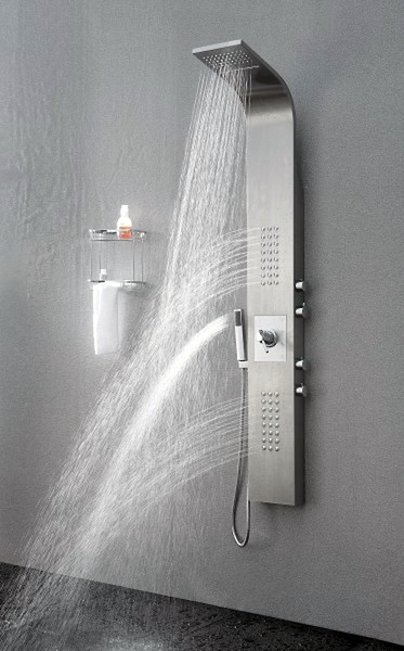 Duschsystem Thermostat Duschpaneel Duscharmatur Regendusche Duschset DuschsäUle-image