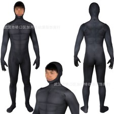 Black Muscle Jumpsuit Stage Suit Cosplay Costume Bodysuit Halloween Adult/Kids