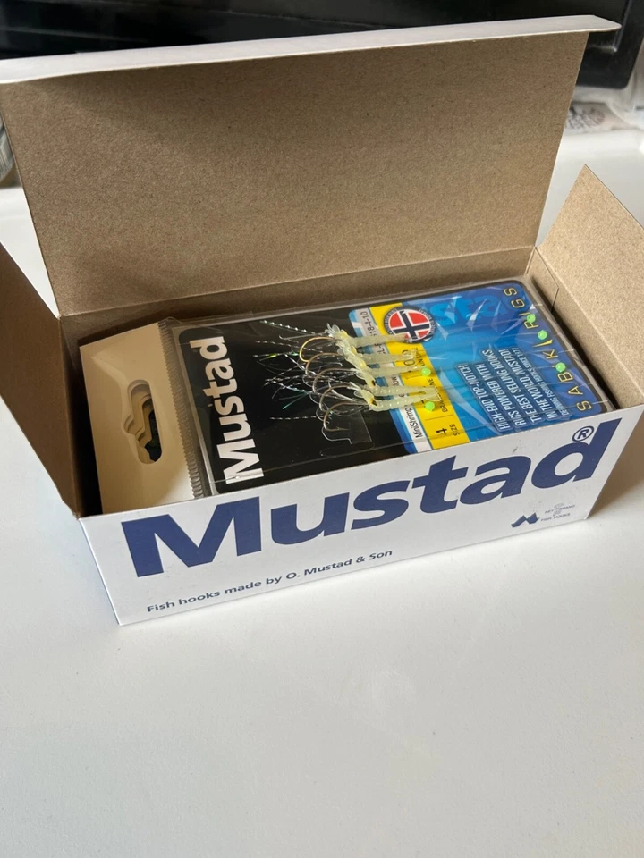 Caja Mustad De 10 Plataformas Sabik Arco Iris De Alta Gama Anzuelos Afilados Y Fuertes - Talla 4 Foto 3 de 4