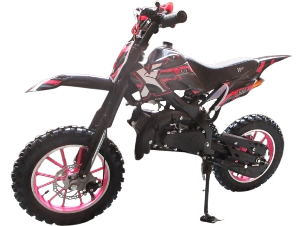 49cc Dirt Bike Pink Mini Motorbike Motocross Scrambler Petrol 2 Stroke