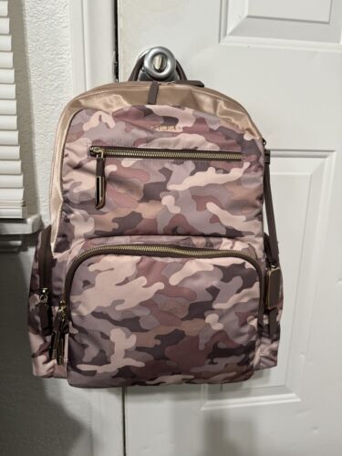 Tumi Pink Camouflage Carson Rucksack School Backpack Shoulder Bag