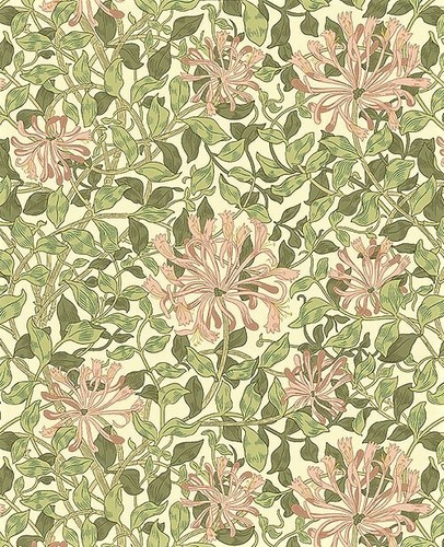 1/2 Yard OOP Granada -Honeysuckle Green by The Original Morris & Co Cotton - Picture 2 of 2