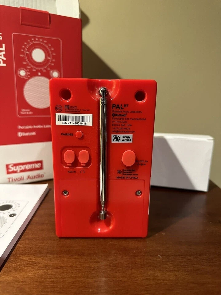 NUEVO Supreme® Tivoli® PAL BT Altavoz Bluetooth Radio AM FM Portátil ROJO SS 18 Foto 3 de 4