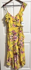 by&by Sleeveless Floral High-Low Maxi Dress Juniors Size Medium