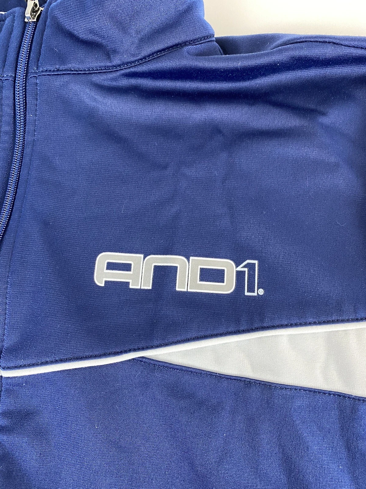 And1 men’s M medium blue with white jacket - product detail image 6