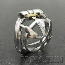 Stainless Steel Male Chastity Device Pocket-Size Cage Men Metal Lock Belt