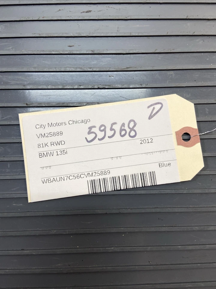 BMW 135i E88 2009-2013 eje de transmisión trasero cardán eje de hélice 81 k millas fabricante de equipos originales Foto 2 de 4