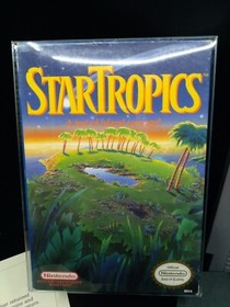 STARTROPICS-NES-COMPLETE-BOX DAMAGE-TESTED