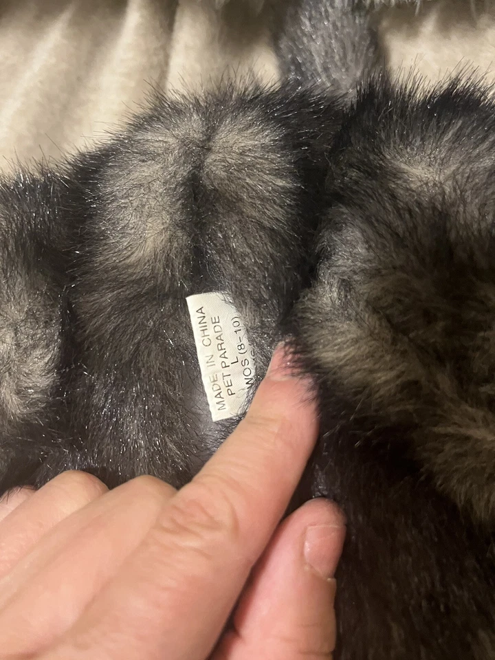 "Juego de pantuflas de felpa para perro husky Pet Parade piel sintética talla para hombre 7-9 mujer 9-10 17""" Foto 4 de 4