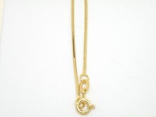 Genuine 14k Yellow Gold Snake 16" neck chain Round spring clasp - Made in Italy