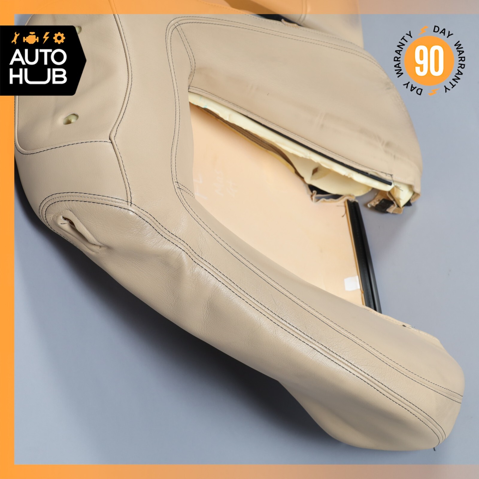 08-12 Maserati GranTurismo M145 Front Left Side Top Upper Seat Cushion Beige OEM