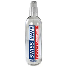 New Swiss Navy Premium Silicone Silky Smooth Massage Lubricant Lube Pump 16 oz