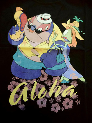 Damen T-Shirt Walt Disney Lilo & Stitch Aloha schwarz NEU Gr.XS Kino Film Sommer