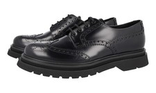 PRADA Leather Derby Brogue Dress Shoes Platform - Black - NEW -  US 11 EU 44