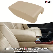 Fit 99-04 Lexus GS300 GS400 GS430 Center Console Lid Leather Armrest Cover Tan