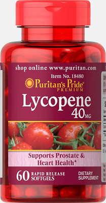 Puritan's Pride Lycopene 40 mg, Supplement for Prostate and Heart Health, 60ct