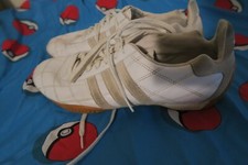 De colección 2005 Adidas Toscana Goodyear Zapatos de Carreras de Conducción Para Hombre 10.5 Blanco Beige