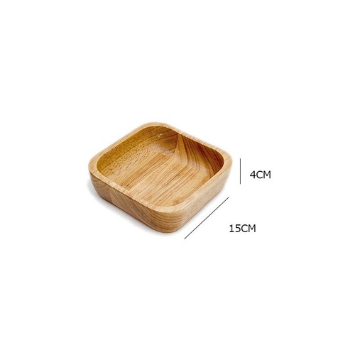 Wooden Serving Tray Round Square Platter Wood Rubberwood Fruit Bowl Cake Pizza - Picture 23 of 35