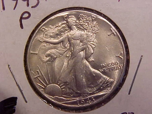 1943 LIBERTY WALKING HALF DOLLAR - AU/UNC - SEE PICS! - (N9637)
