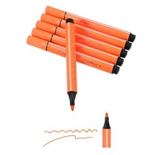 Colored Markers, Orange 6 Pack Washable Coloring Markers Water Color Pens