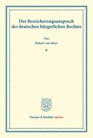 Robert Von Mayr | Der Bereicherungsanspruch | Taschenbuch | Deutsch (2013) | X