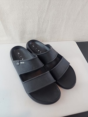 Mens Black Reef Oasis Double Up Slide Sandal 12