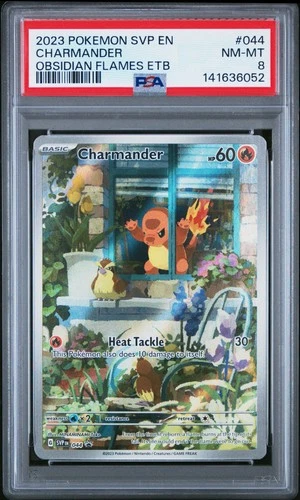 2023 POKEMON SVP EN-SV BLACK STAR PROMO #044 CHARMANDER PSA 8