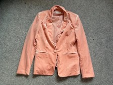 Damart Salmon Pink Velour Blazer UK 10/12