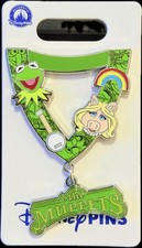 2026 Disney Parks The Muppets Trading Lanyard Kermit The Frog Miss Piggy Pin OE