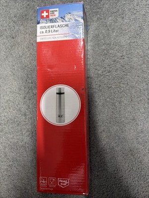 Edelstahl Isolierflasche  Groß 900 ml SWISS LIFE NDK,Thermoskanne, Heiß&Kalt