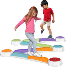 Balance Beam and Toddler Stepping Stones for Kids 13 Pieces, Sensory Play Toys f