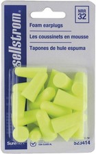 Disposable Uncorded Foam Ear Plugs, 32dB NRR, Hi-Viz Green Pack of 10 , S23414