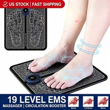 EMS Electric Foot Massager Pad 19 Level Muscle Stimulator Home Use USA Stock