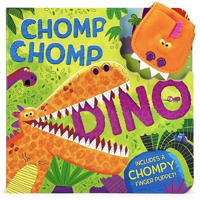 Chomp Chomp Dino Finger Puppet Board Book Ages 2-5; Includes Detachable Plus...