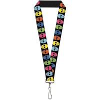"Buckle-Down Lanyard-1.0\"-Skulls Black/Multi Color 22\" X 1\" Multicolo (Us Import)"