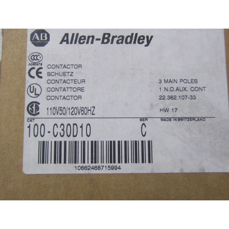 NEW Allen-Bradley 100-C30D10 Contactor US Free Tax 662468715997 - thumbnail 2
