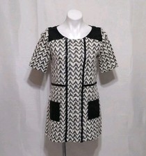 Anthropologie Postmark 9-H15 STCL Hida Chevron Tweed Rockabilly Tunic Top Dress