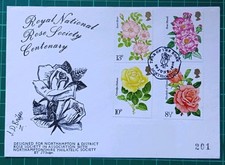 1976 Roses Royal National Rose Society Northampton FDC Northampton Postmark