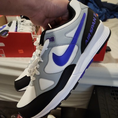 M Size 11.5 Nike Air Span II 2 Wolf Grey Hyper Purple Sneakers Retro 