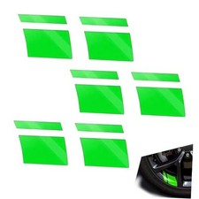 6 PCS Car Wheel Rim Decal Stripes, Reflective Wheel Rim Stripe Car Green
