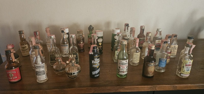 Vintage Miniature Alcohol Bottles Empty Lot of 33