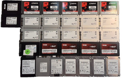 Lot of 29 Mixed Brands CRUCIAL BX300 120GB 2.5'' SATA SSD CT120BX300SSD1