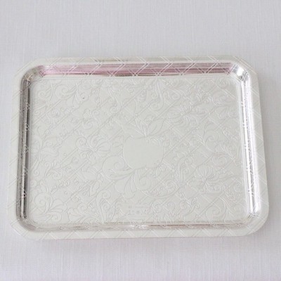 Auth Christofle Jardin Eden Tray Silver-Coated Excellent Condition B04200430