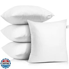 Nestl 18x18 Pillow Inserts - Throw Pillow Insert 18x18, 4 Pack Square Pillows