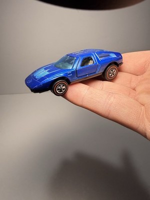 Vintage Hot Wheels Redline 1972 Blue Mercedes Benz C-111 | High Grade |
