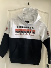 Cincinnati Bengals NFL Team Apparel KIDS Hooded Sweatshirt Size 7-New with Tags