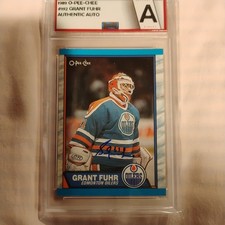 1989 O-Pee-Chee Grant Fuhr ON CARD AUTOGRAPH | No 192 | Collect Direct Authentic