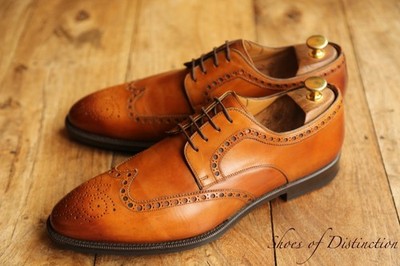 Magnanni hellbraune Leder Derby Brogue Schnürschuhe UK 9,5 US 10,5 EU 43,5