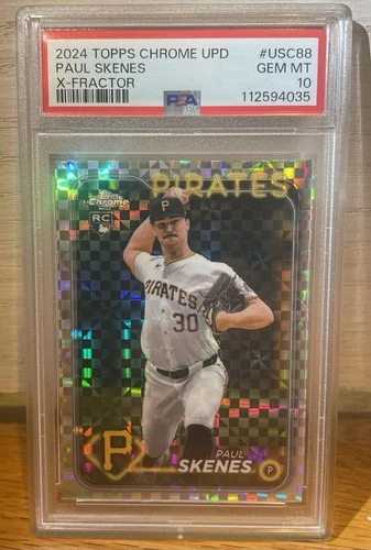 2024 TOPPS CHROME UPDATE X-FRACTOR #USC88 PAUL SKENES ROOKIE RC PSA 10 💎 GEM MT